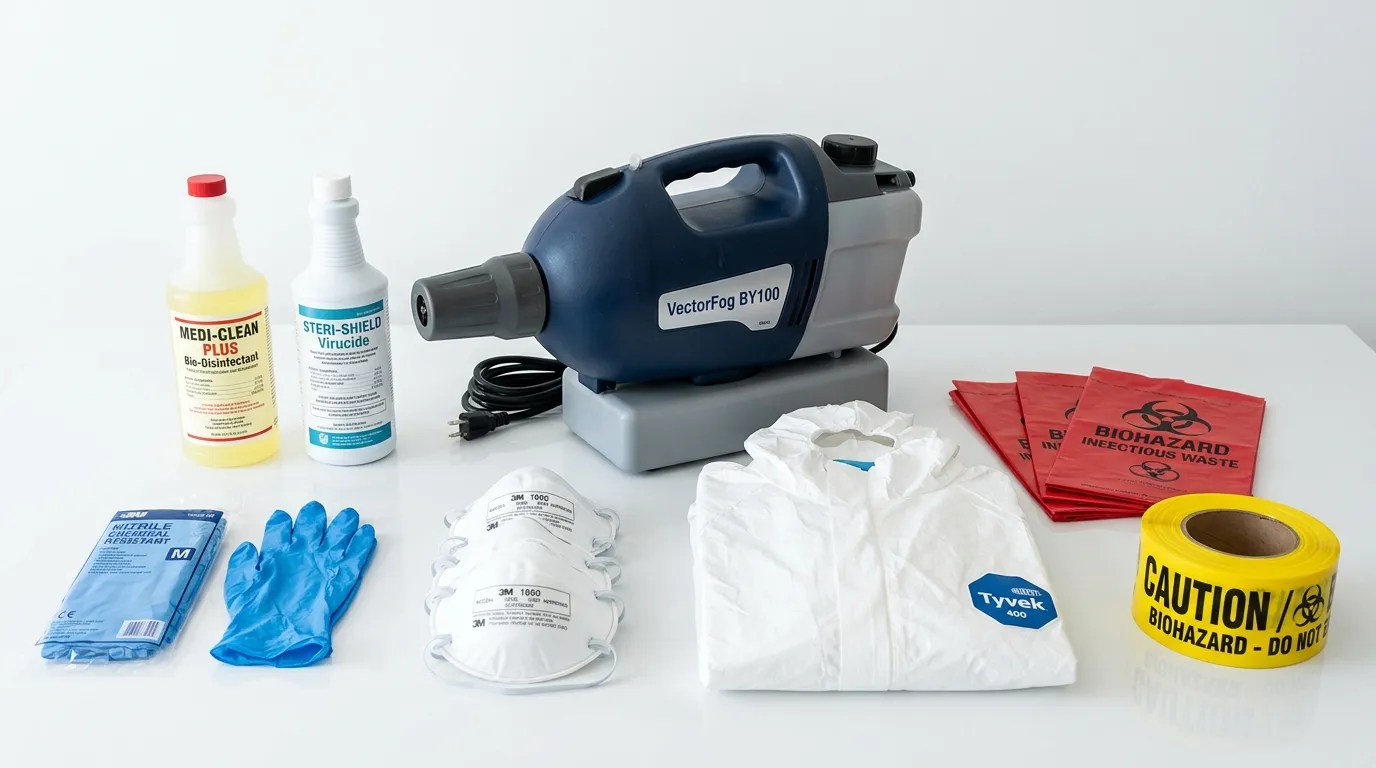 Professional biohazard remediation crew working in Cahaba Heights